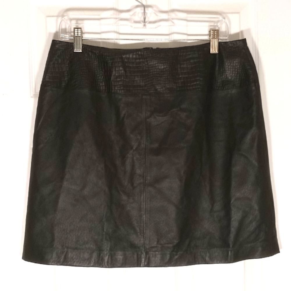 leather skirt Textured Apostrophè black